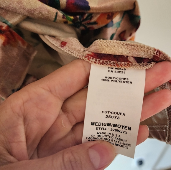 NWT Allen Schwartz velvet floral one sleeve blouse - Picture 3 of 7